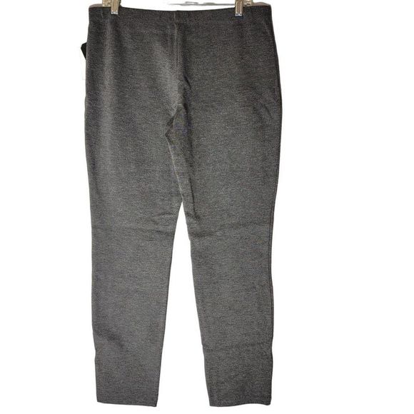 New Clara Sunwoo Knit Pull On Dress Pants Womens 1X Dark Grey Stretch Tapered - Picture 2 of 10